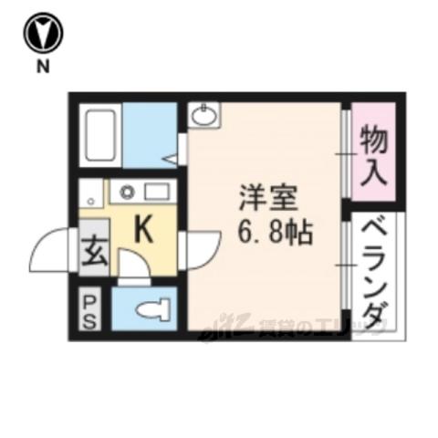 エスパスーY(1K/1階)の間取り写真