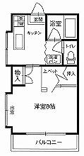 ハイツフォーリストB棟(1K/1階)の間取り写真