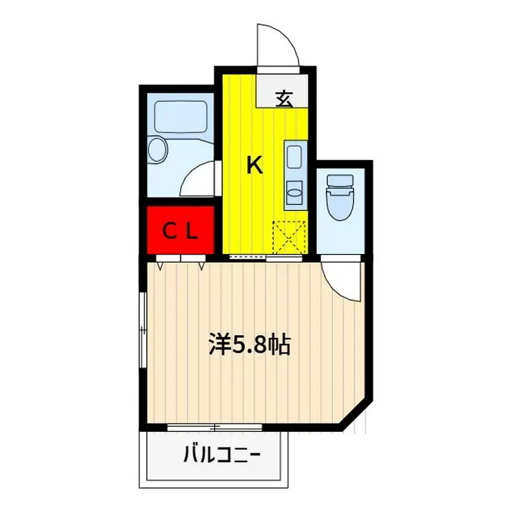 KKハイツ 3階階 間取り