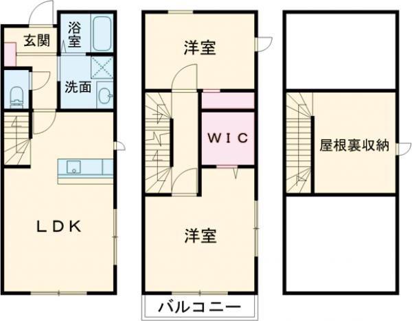 クレドボニール(2SLDK/1階)の間取り写真