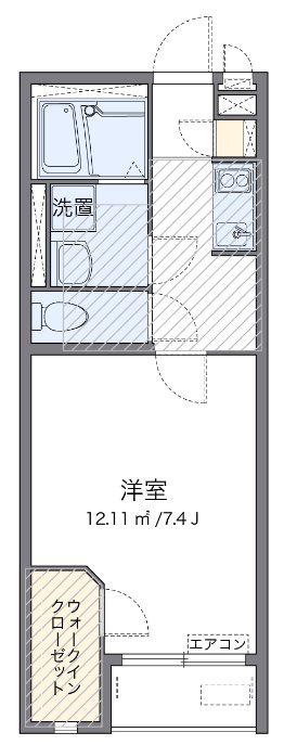 野火止I(1K/1階)の間取り写真