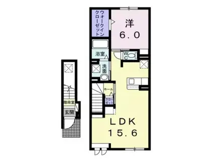 ＪＲ富良野線 上富良野駅 徒歩12分 2階建 築2年(1LDK/2階)の間取り写真