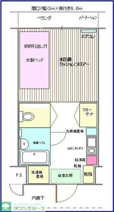 多摩学生マンション 2階階 間取り