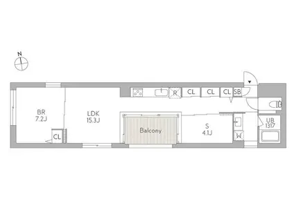 GRANDUO荻窪2(1SLDK/2階)の間取り写真