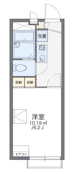 レオパレスプラムバレー(1K/2階)の間取り写真