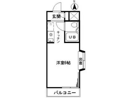 コーポワールド(ワンルーム/5階)の間取り写真