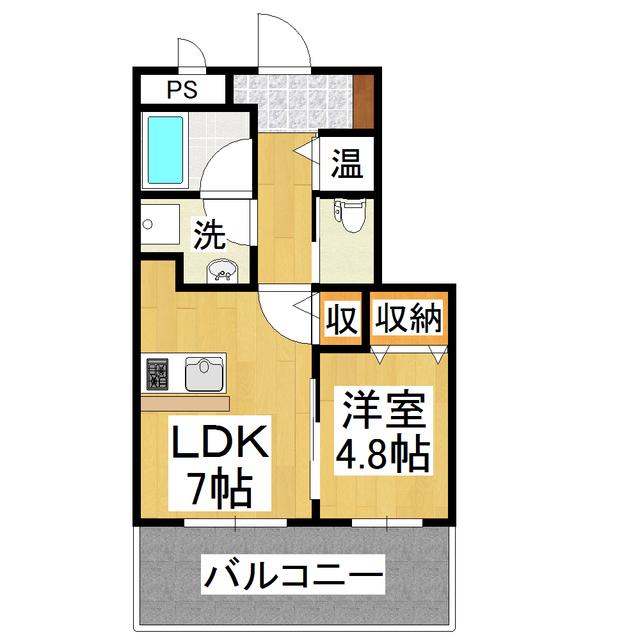 レジデンス高宮(1LDK/1階)の間取り写真