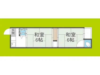 木村第4文化(2K/1階)の間取り写真