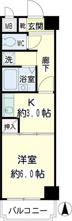アーバンハイツ鶴見 3階階 間取り