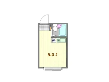 アーバンプレイス和泉A棟(ワンルーム/1階)の間取り写真