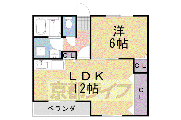 リッシェ嵐山(1LDK/1階)の間取り写真