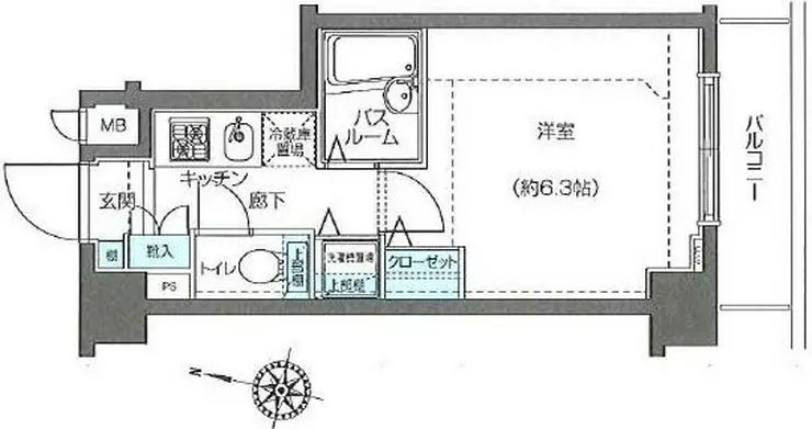 フェニックス西新宿弐番館 4階階 間取り