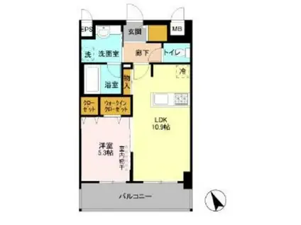 LUMIERE(1LDK/1階)の間取り写真