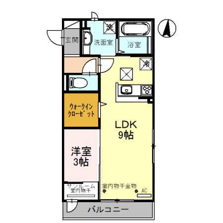 セジュールMM(1LDK/1階)の間取り写真