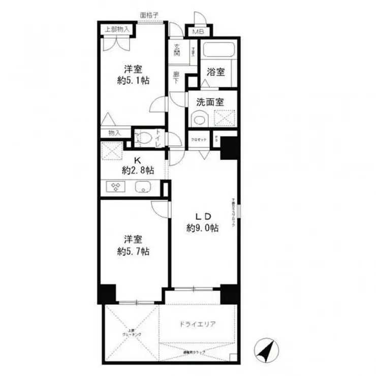 レジディア六本木檜町公園 1階階 間取り