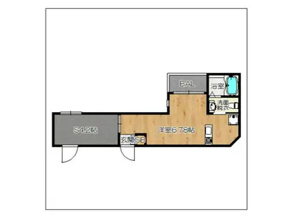 ガレット南福岡自社管理物件(ワンルーム/3階)の間取り写真