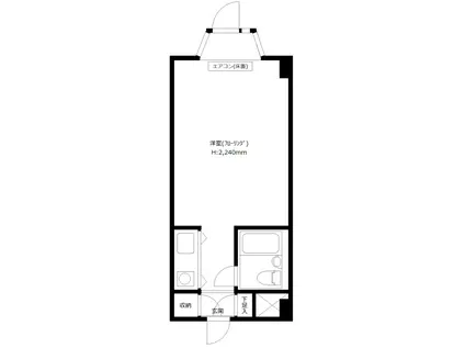 赤坂ベルゴ(ワンルーム/4階)の間取り写真