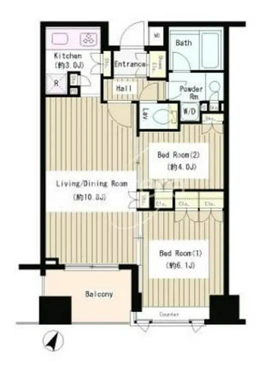 コクヨーレ日本橋 6階階 間取り