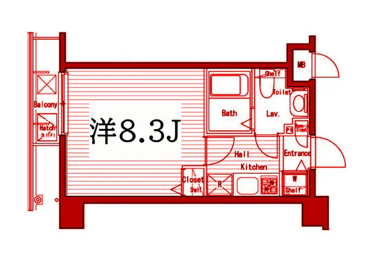 ガラ・シティ横浜西口 8階階 間取り
