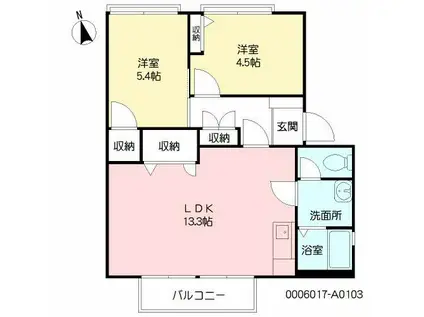 フレグランスSAWADA (2LDK/1階)の間取り写真
