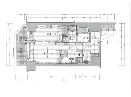 リーガル神戸三宮II(1LDK/2階)の間取り写真