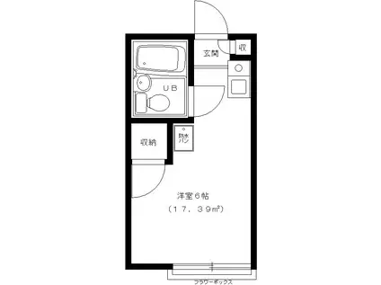 ジョイフルオークラNO28(ワンルーム/2階)の間取り写真