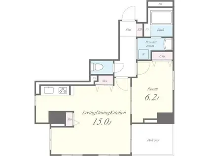 MEIN SCHLOSS 三河島(1LDK/8階)の間取り写真