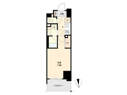 プライマル南砂(1K/5階)の間取り写真