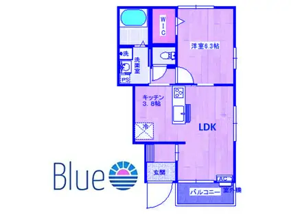 プランドール(1LDK/1階)の間取り写真