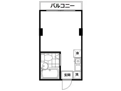リプロン西小山(ワンルーム/1階)の間取り写真