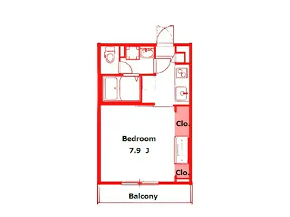 リブリ・HIYOSHI(1K/3階)の間取り写真