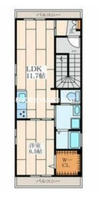 PACE鵠沼海岸(1LDK/3階)の間取り写真