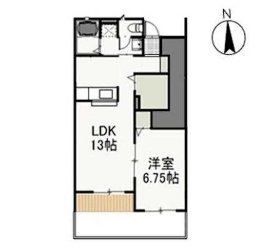 ファミーユ・ビボF(1LDK/1階)の間取り写真