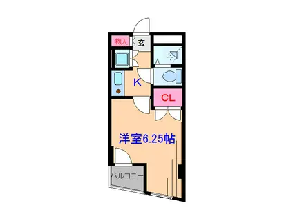 アネックス日吉II(1K/2階)の間取り写真