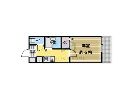 ブリエール布施(1K/1階)の間取り写真