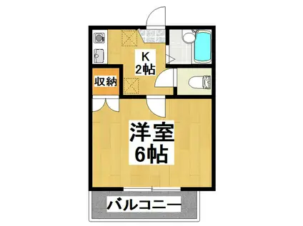 マンションエレガンス(1K/1階)の間取り写真