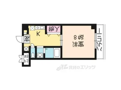 河原町ビル(1K/5階)の間取り写真