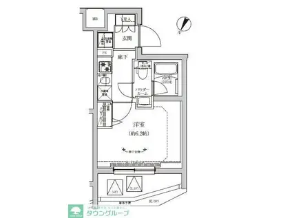 RELUXIA成増II(1K/4階)の間取り写真