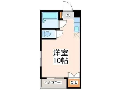 カレッヂ・ハイツ(ワンルーム/3階)の間取り写真