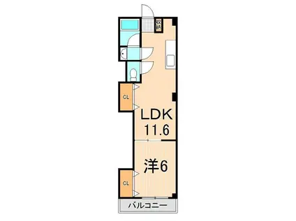 エルハイツ第4テラジマ(1LDK/3階)の間取り写真