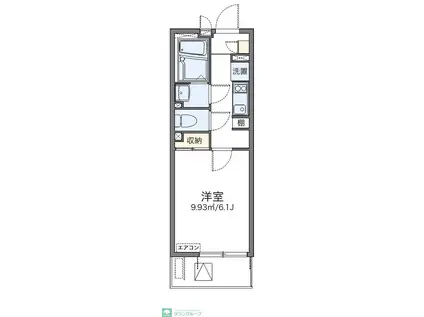 レオネクストラ トゥール円阿弥(1K/2階)の間取り写真
