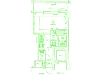 グランリーヴェル横濱和田町ELMO(1K/4階)の間取り写真