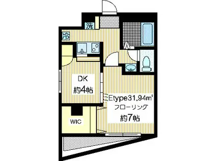 CHEZ-MOI-シェモア-(1DK/5階)の間取り写真