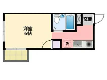 スリール鳴尾イースト(1K/1階)の間取り写真