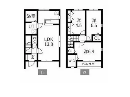 GRAND TERRACE 野々下(3LDK/1階)の間取り写真