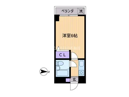 リベルテ笹塚(1K/2階)の間取り写真