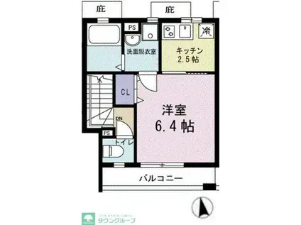 アタゴォル・コート(1K/2階)の間取り写真