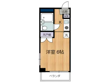 メゾンブランシュ(1K/2階)の間取り写真