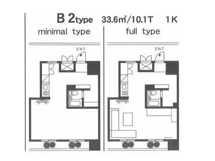 SOHO30(1K/9階)の間取り写真