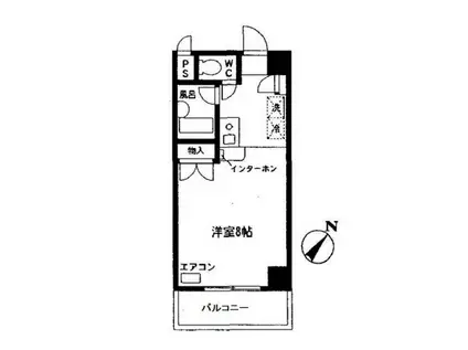 アクシス古淵(ワンルーム/5階)の間取り写真